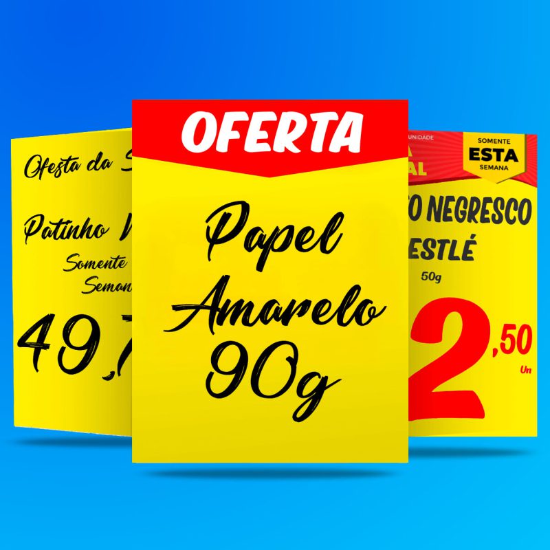 Cartazes de oferta para supermercado