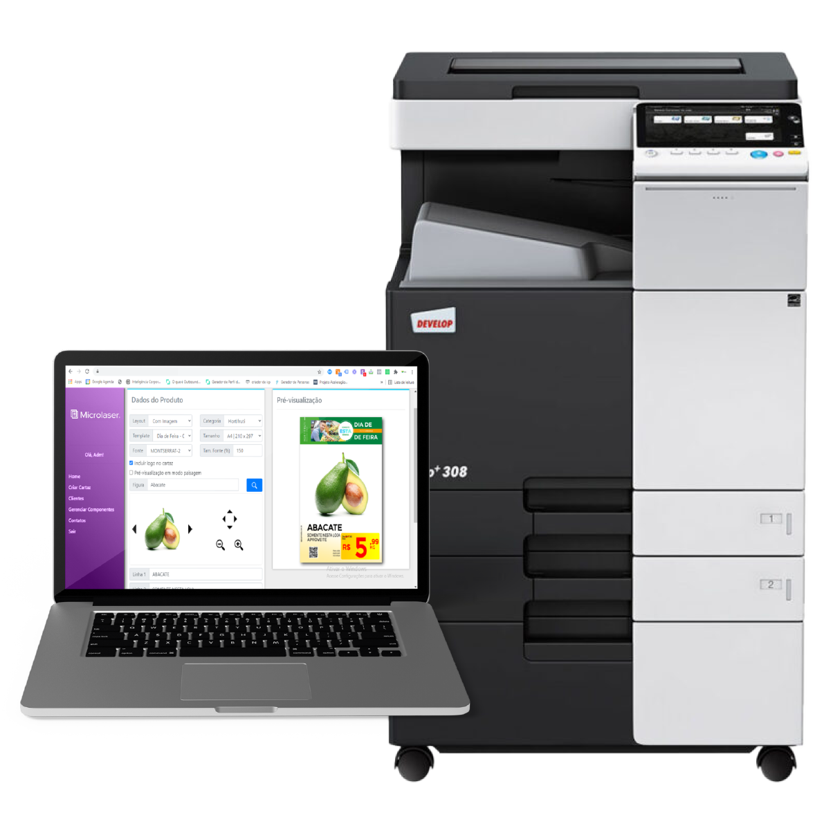 Solução completa de impressão de cartazes para supermercados em Campinas e região. Locação com suporte técnico, software simples e agilidade no PDV.
